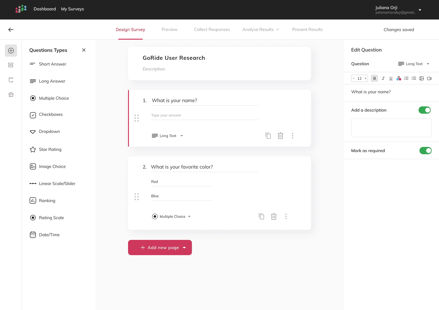 SurveyLake project preview